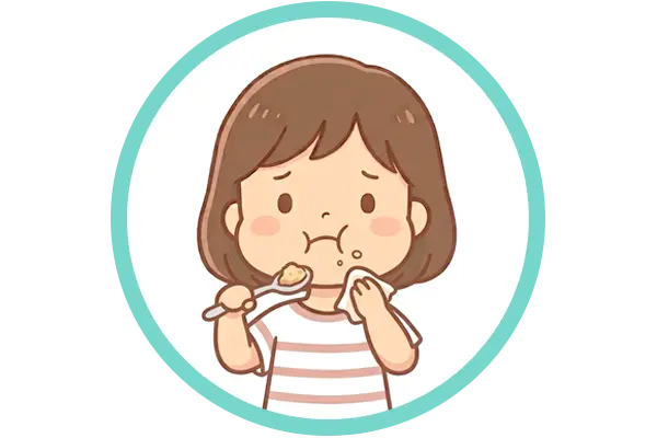 飲み込み方や食べ方が気になる